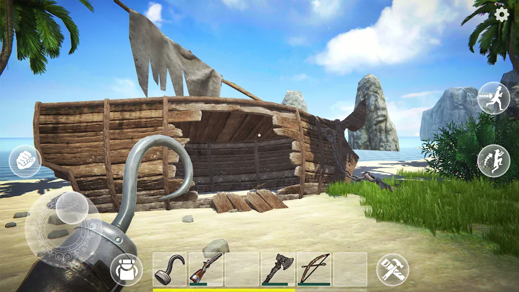 Last Pirate: Survival Island [MOD: безлимитные ресурсы и здоровье] Screenshot 1