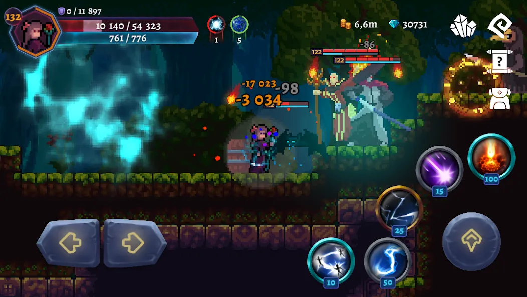 Darkrise - Pixel Action RPG [MOD: безлимитные ресурсы и усиленный герой] Screenshot 1