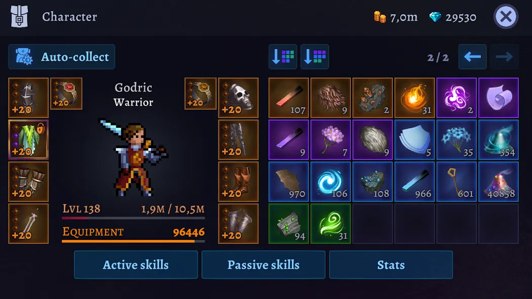 Darkrise - Pixel Action RPG [MOD: безлимитные ресурсы и усиленный герой] Screenshot 5