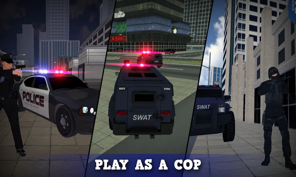 Justice Rivals 3 Cops&amp;Robbers [MOD: много денег и всё разблокировано] Screenshot 1