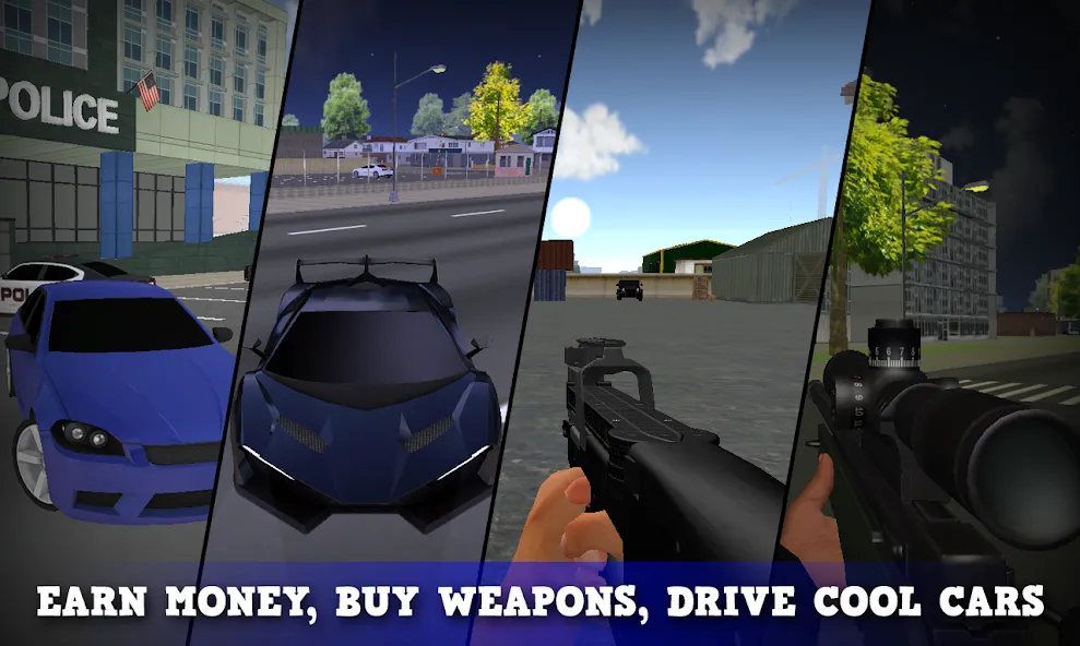 Justice Rivals 3 Cops&amp;Robbers [MOD: много денег и всё разблокировано] Screenshot 3