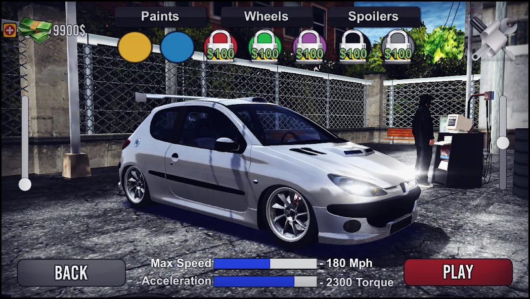 206 Drift Simulator [MOD: безлимитные деньги и топовые машины] Screenshot 2