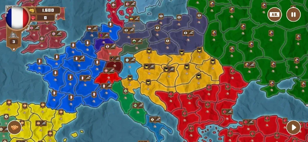 World conquest: Europe 1812 [MOD: безлимитные деньги и войска] Screenshot 3