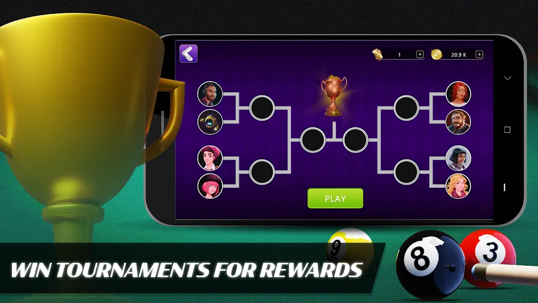 8 Ball Billiards Offline Pool [MOD: без рекламы и безлимитные монеты] Screenshot 3