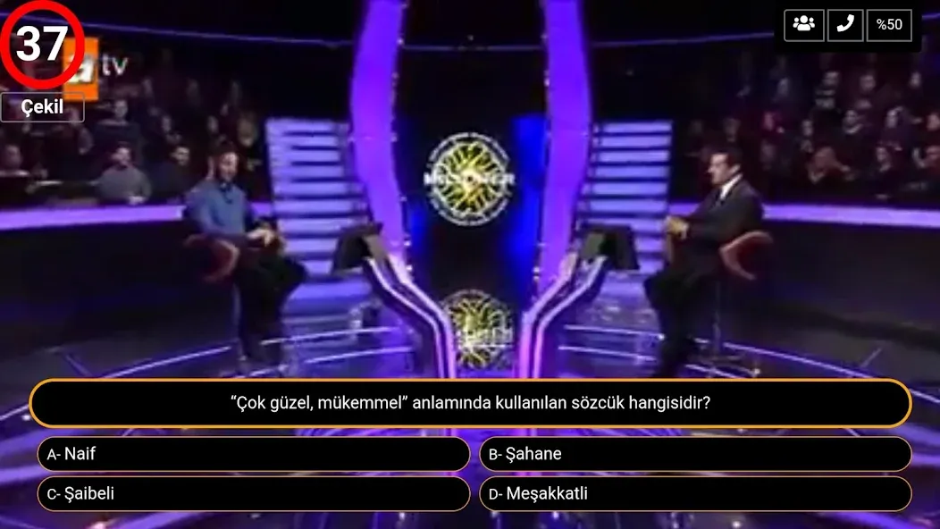 Milyoner Bilgi Yarışması -SWT [MOD: безлимитные подсказки и правильные ответы] Screenshot 2