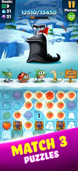 Best Fiends - Match 3 Puzzles [MOD: безлимитные ходы и подсказки] Screenshot 3
