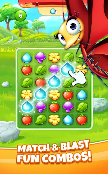 Match 3 Game - Fiends Stars [MOD: безлимитные жизни и усилители] Screenshot 1