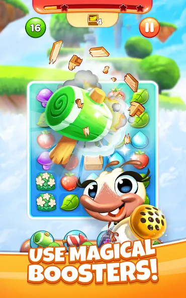 Match 3 Game - Fiends Stars [MOD: безлимитные жизни и усилители] Screenshot 2
