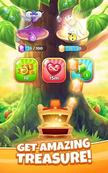 Match 3 Game - Fiends Stars [MOD: безлимитные жизни и усилители] Screenshot 4
