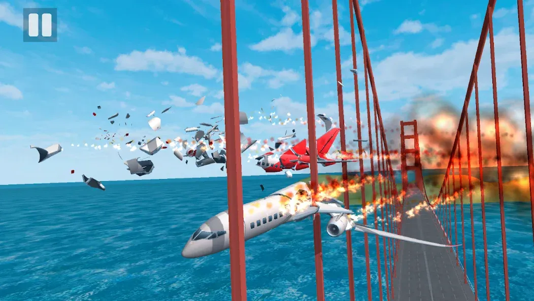 Plane Crash: Flight Simulator [MOD: безлимитные деньги и все самолёты открыты] Screenshot 2