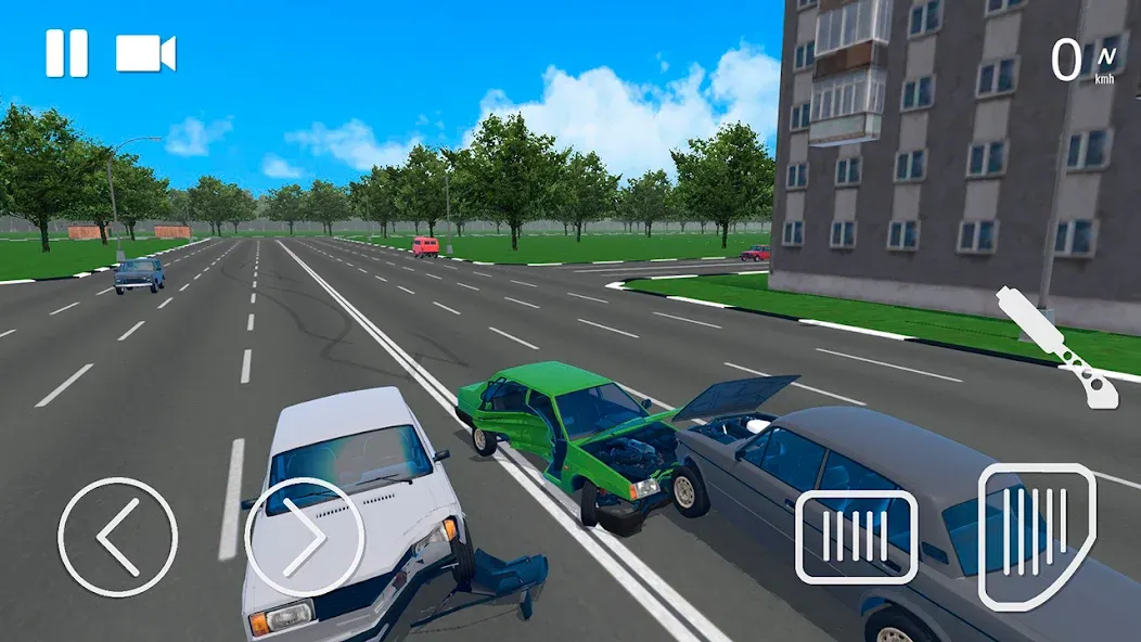 Russian Car Crash Simulator [MOD: безлимитные деньги и все машины] Screenshot 1