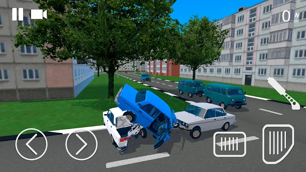 Russian Car Crash Simulator [MOD: безлимитные деньги и все машины] Screenshot 2