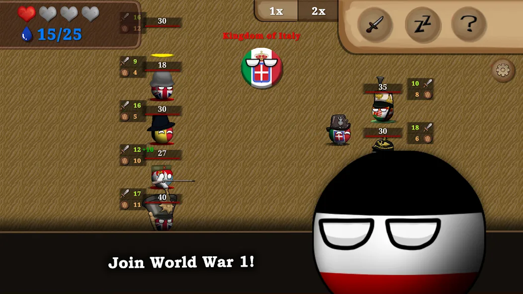 Countryball: Europe 1890 [MOD: безлимитные ресурсы и открыты все страны] Screenshot 3
