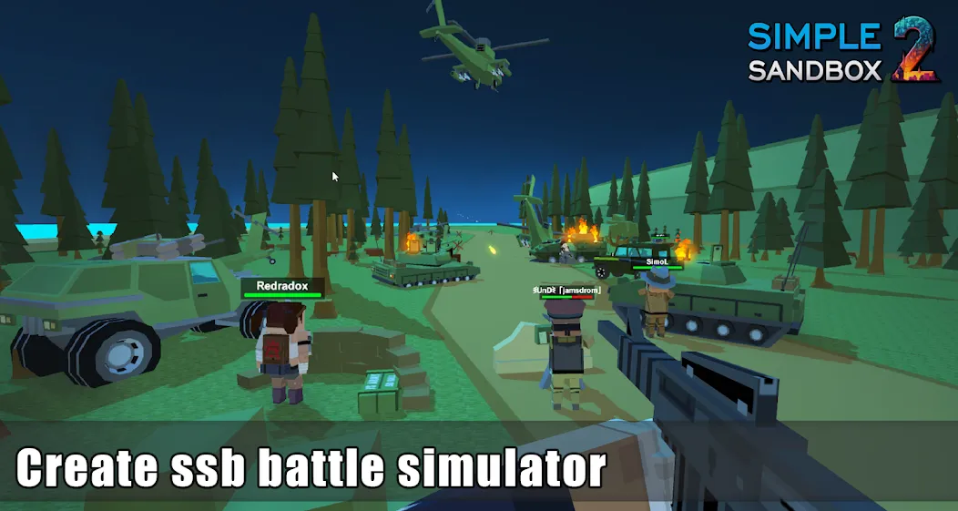 Simple Sandbox 2 [MOD: много оружия и неограниченные ресурсы] Screenshot 3