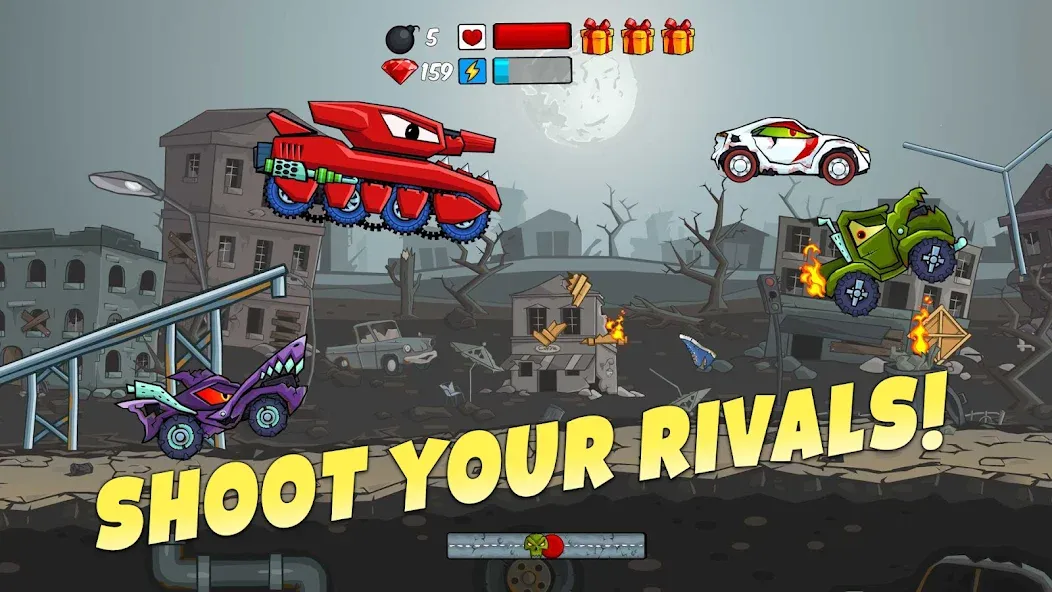 Car Eats Car - Apocalypse Race [MOD: безлимитные деньги и топливо] Screenshot 4