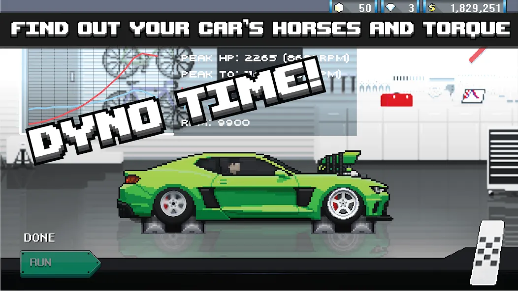 Pixel Car Racer [MOD: безлимитные деньги и топливо] Screenshot 3