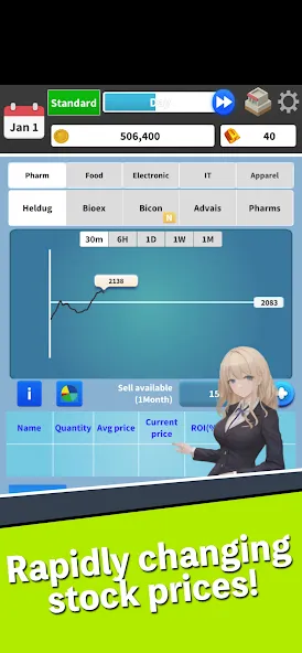 Stock Game - Capitalism [MOD: безлимитные деньги и акции] Screenshot 1