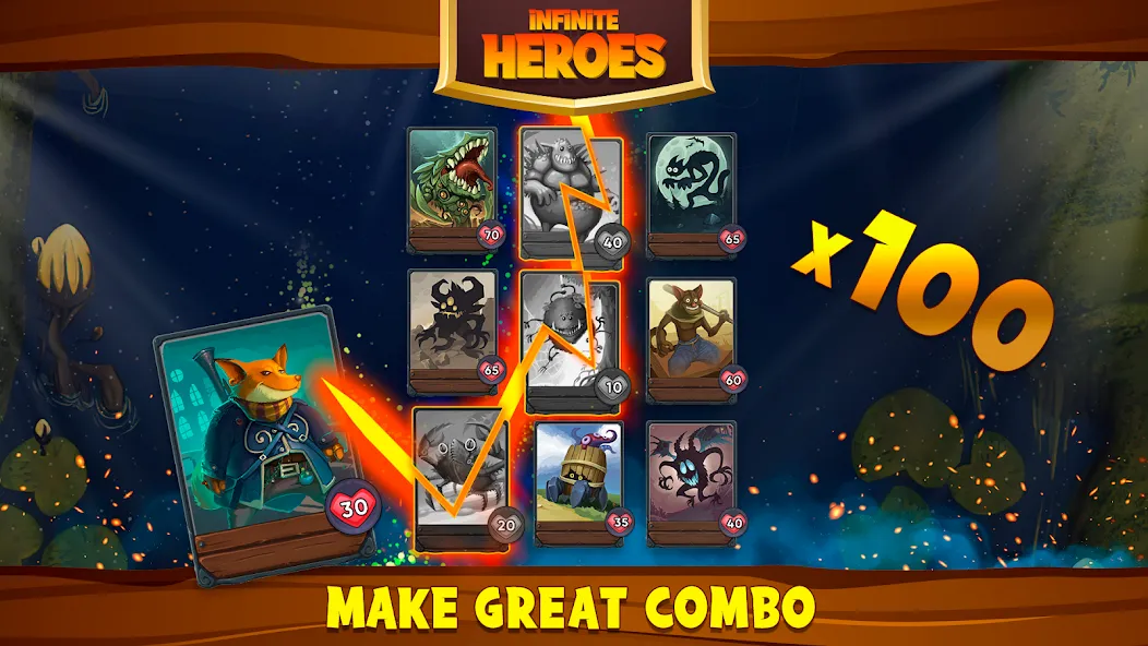 Card Dungeons: Rouge RPG [MOD: карточные приключения без ограничений] Screenshot 4