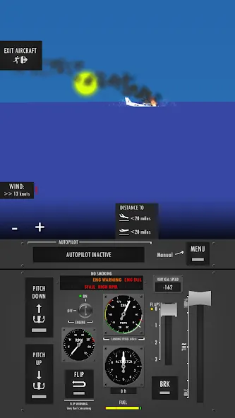 Flight Simulator 2d - sandbox [MOD: бесконечное топливо и открыты все самолёты] Screenshot 4