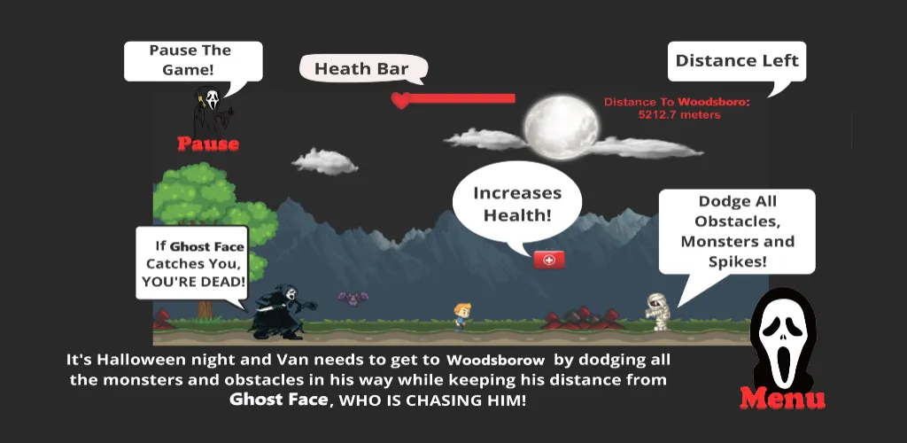 Scream: Escape from Ghost Face [MOD: безлимитные жизни и открыты все уровни] Screenshot 2