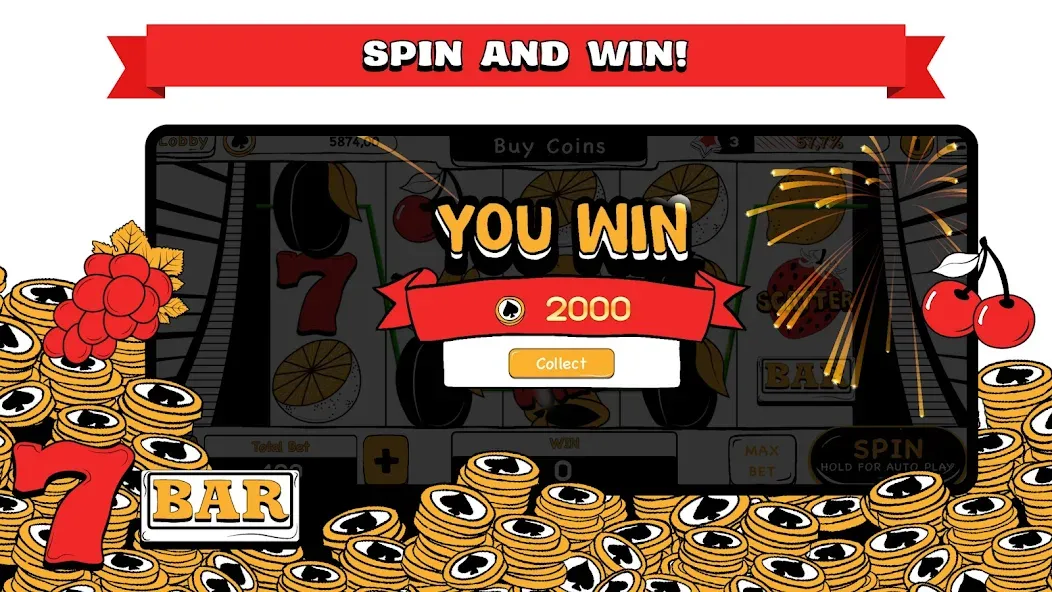 B&amp;W Casino [MOD: безлимитные монеты и разблокированы все столы] Screenshot 5