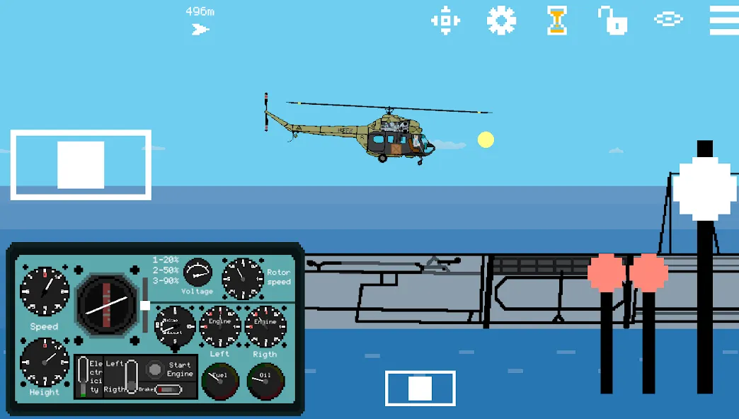 Pixel Helicopter Simulator [MOD: безлимитное топливо и все вертолеты] Screenshot 1