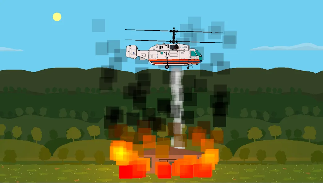 Pixel Helicopter Simulator [MOD: безлимитное топливо и все вертолеты] Screenshot 2