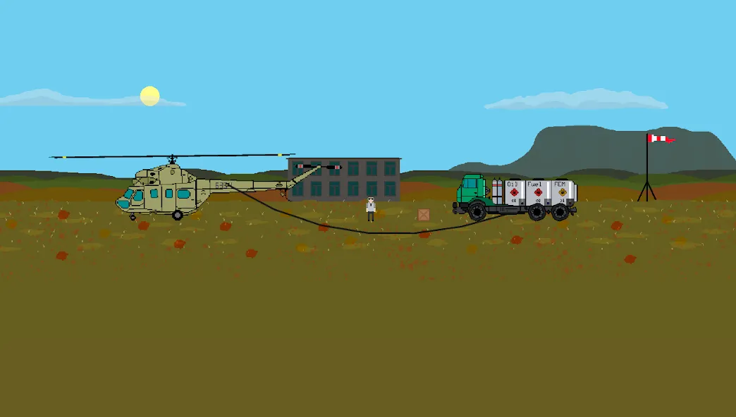 Pixel Helicopter Simulator [MOD: безлимитное топливо и все вертолеты] Screenshot 3