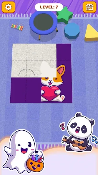 Paper Fold: Paper Puzzle 3D [MOD: без рекламы и открыты все уровни] Screenshot 5