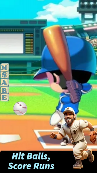 Baseball Letter Strike Homerun [MOD: безлимитные деньги и все улучшения] Screenshot 1