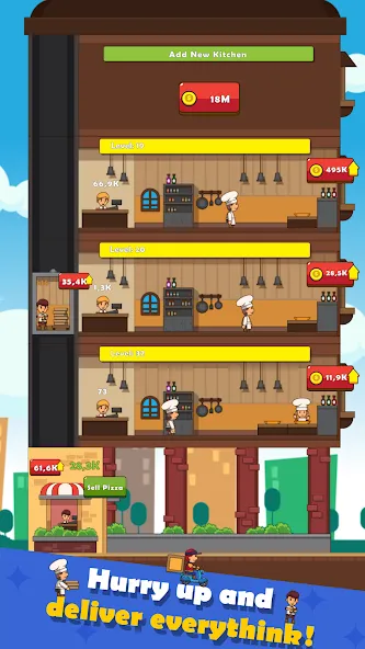 Pizza Tower: Idle Tycoon [MOD: безлимитные деньги и всё открыто] Screenshot 3