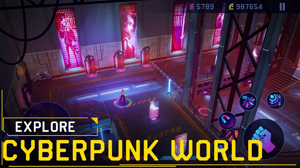 Rush Angel - Cyberpunk RPG [MOD: неограниченные ресурсы и усиленные навыки] Screenshot 3