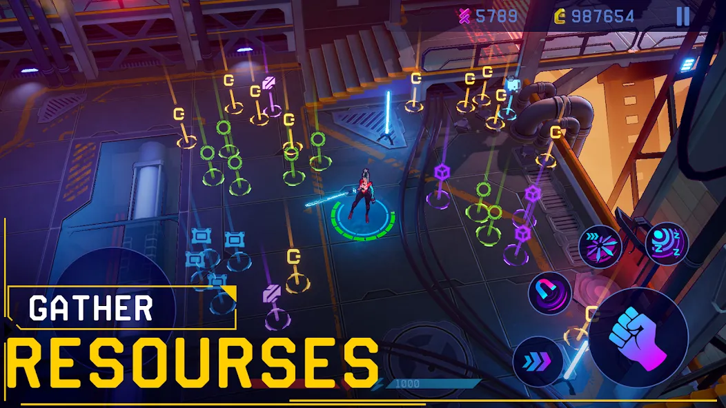 Rush Angel - Cyberpunk RPG [MOD: неограниченные ресурсы и усиленные навыки] Screenshot 4