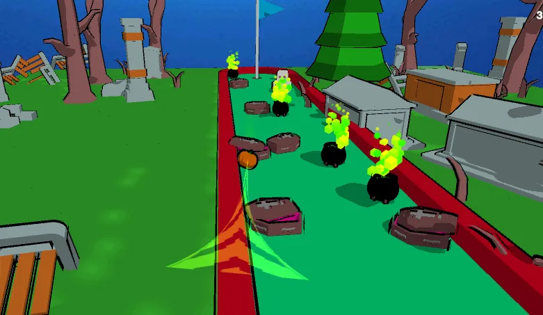 MiniGolf Madness: Halloween [MOD: безлимитные мячи и открыты все уровни] Screenshot 1