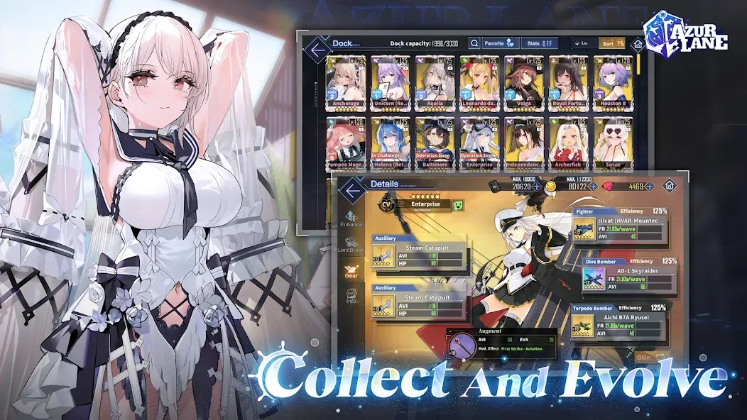 Azur Lane [MOD: неограниченные ресурсы и усиленный флот] Screenshot 2