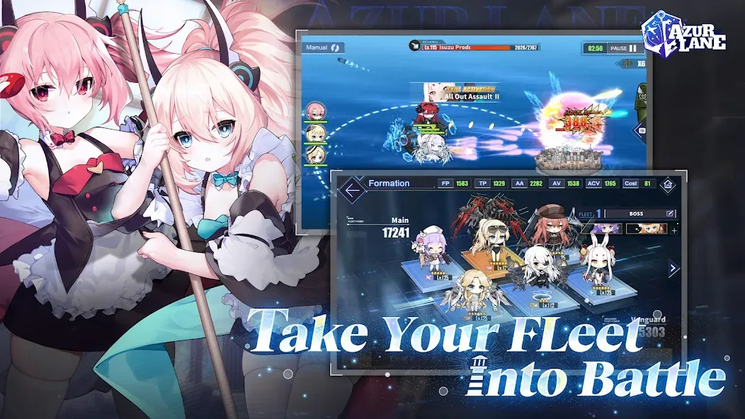 Azur Lane [MOD: неограниченные ресурсы и усиленный флот] Screenshot 3