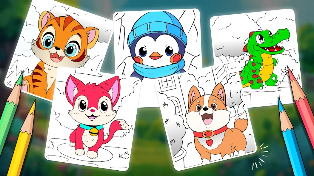Animal coloring pages [MOD: все раскраски разблокированы] Screenshot 2