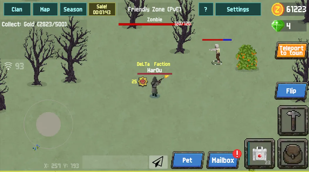 Zombix Online [MOD: много денег и ресурсов] Screenshot 3
