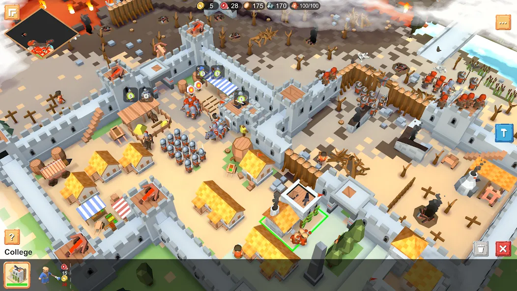 RTS Siege Up! - Medieval War [MOD: безлимитные ресурсы и открыты все уровни] Screenshot 1