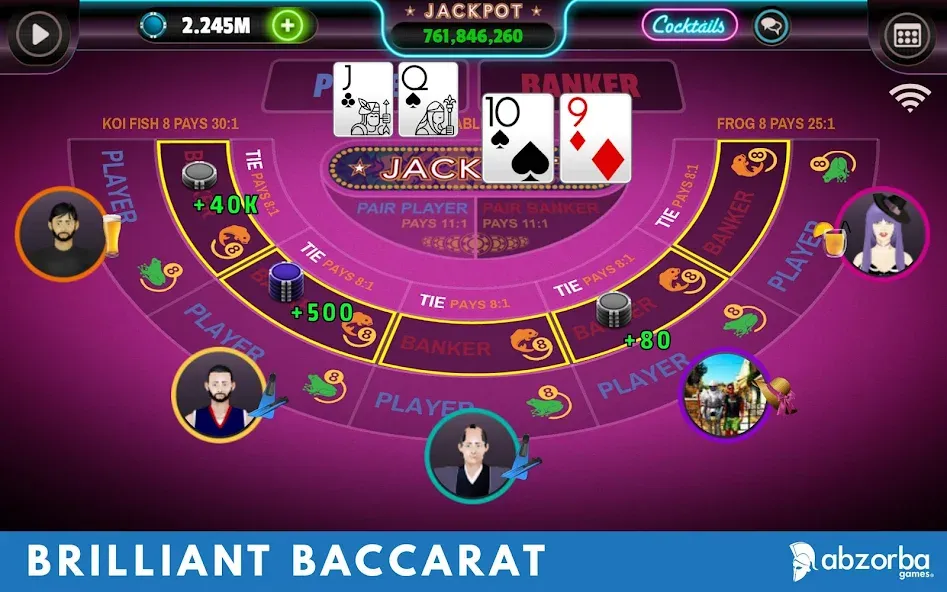 Baccarat [MOD: безлимитные фишки и выигрышные ставки] Screenshot 1