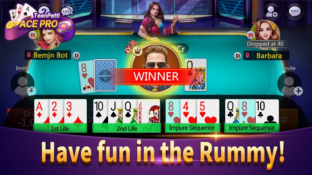 Teenpatti Ace Pro -poker,rummy [MOD: безлимитные фишки и карты] Screenshot 4