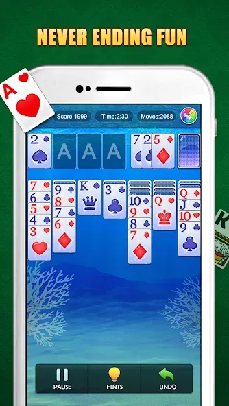 Solitaire Puzzle : Card Jigsaw [MOD: безлимитные подсказки и открыты все уровни] Screenshot 2