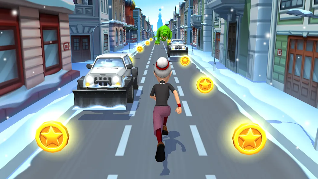 Angry Gran Run - Running Game [MOD: безлимитные монеты и ускорение бега] Screenshot 1