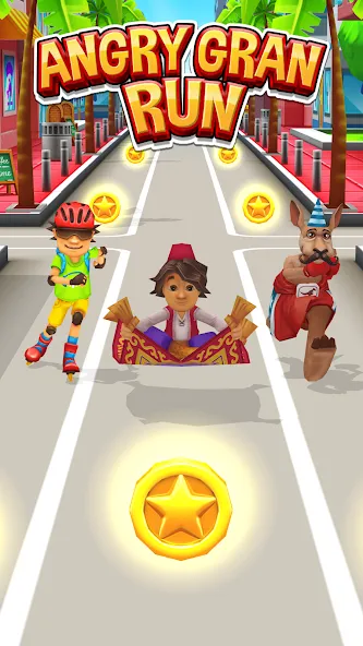Angry Gran Run - Running Game [MOD: безлимитные монеты и ускорение бега] Screenshot 4