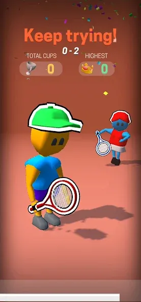 Deuce Hit! (Tennis] [MOD: безлимитные теннисные мячи и энергия] Screenshot 2