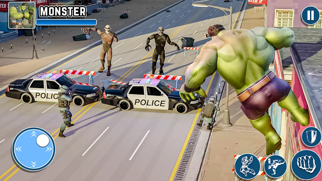 Black Monster Hero City Battle [MOD: безлимитное здоровье и мощные атаки] Screenshot 1