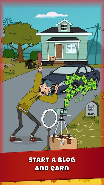 Lamar - Idle Vlogger [MOD: безлимитные деньги и алмазы] Screenshot 2