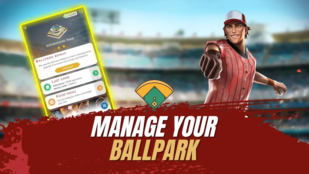 Astonishing Baseball Manager [MOD: безлимитные деньги и все функции] Screenshot 4