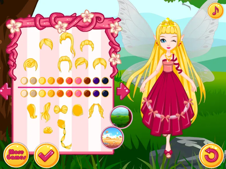 Fairy Dress Up - Girls Games [MOD: все наряды и аксессуары открыты] Screenshot 1