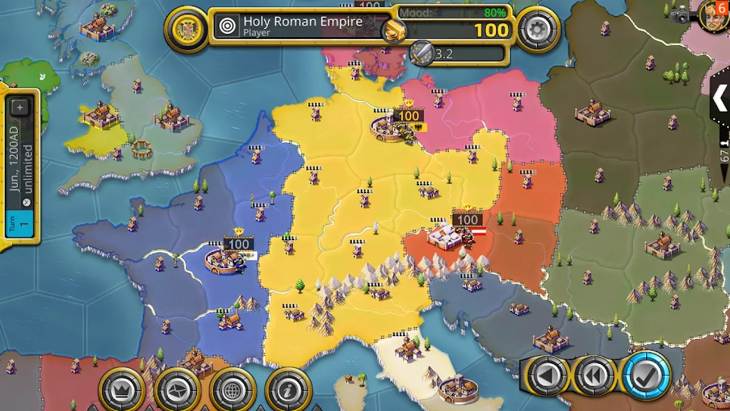 Age of Conquest IV [MOD: безлимитные ресурсы и открытые территории] Screenshot 1